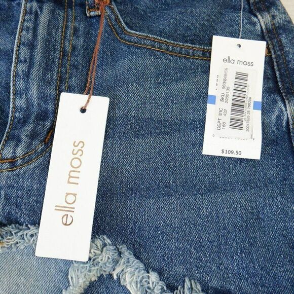 Ella Moss 3-color patchwork jean skirt NWT - Picture 3 of 3